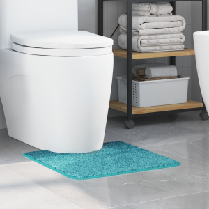 vidaXL Badmat U-vormig anti-slip 50x50 cm polypropeen turquoise