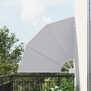 vidaXL Balkon Privacy Scherm Grijs 115 x 115 cm Stof