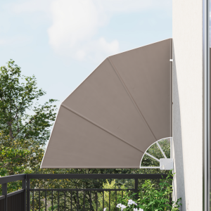 vidaXL Balkon Privacy Scherm Taupe 115 x 115 cm Stof