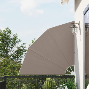 vidaXL Balkon Privacy Scherm Taupe 140 x 140 cm Stof