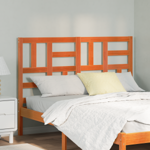 vidaXL Bed Hoofdbord Wasbruin 145.5 x 4 x 104 cm Massief grenenhout