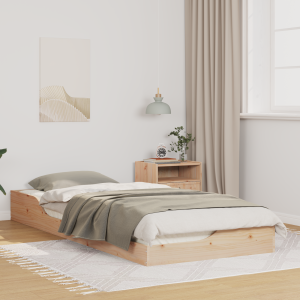 vidaXL Bedframe Bruin 90 x 220 cm Massief grenenhout