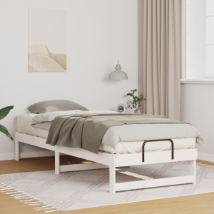 vidaXL Bedframe Wit 80 x 200 cm Massief grenenhout