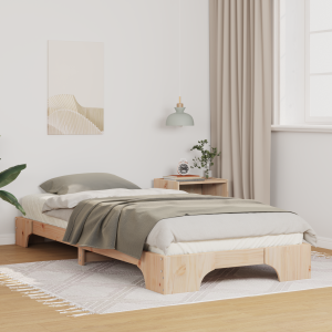 vidaXL Bedframe Bruin 80 x 220 cm Massief grenenhout