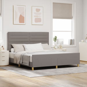 vidaXL Bedframe stof taupe 180x200 cm