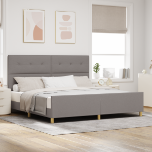 vidaXL Bedframe stof taupe 200x200 cm