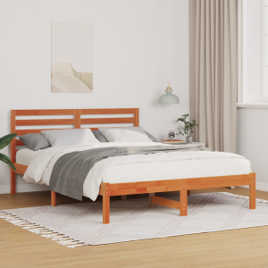 vidaXL Bedframe Wasbruin 120 x 200 cm Massief grenenhout