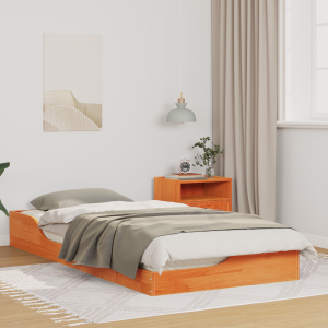 vidaXL Bedframe Wasbruin 80 x 200 cm Massief grenenhout