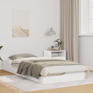 vidaXL Bedframe Wit 100 x 200 cm Massief grenenhout