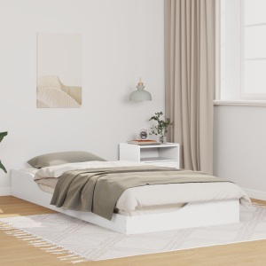 vidaXL Bedframe Wit 100 x 210 cm Massief grenenhout