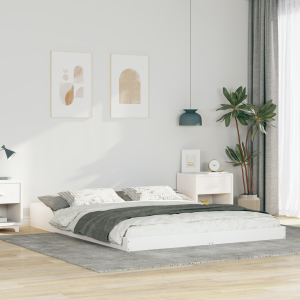 vidaXL Bedframe Wit 140 x 210 cm Massief grenenhout
