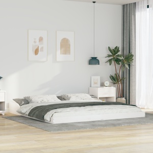 vidaXL Bedframe Wit 200 x 220 cm Massief grenenhout