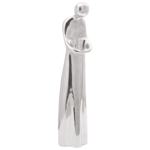 vidaXL Beeldje 10x16x49 cm aluminium zilverkleurig
