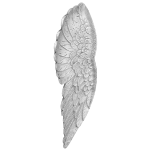 vidaXL Beeldje vleugels klein 17x5x59 cm aluminium zilverkleurig
