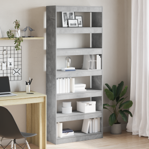 vidaXL Beton Grijze Boekenplank Beton grijs Behandeld hout