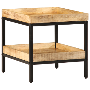 vidaXL Bijzettafel 45x45x45 cm Massief Hout Ruw Mango