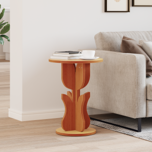 vidaXL Bijzettafel Wasbruin 39.5 x 39.5 x 53.5 cm Massief grenenhout