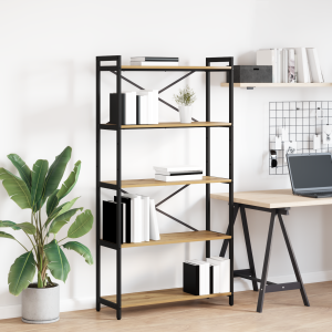 vidaXL Boekenkast Artisan Eiken 80 x 30 x 155 cm Bewerkt hout
