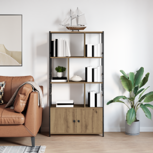 vidaXL Boekenkast artisanaal eikenkleurig 80 x 30 x 155,5 cm