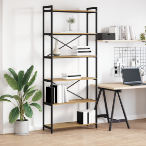 vidaXL Boekenkast Artisan Eiken 80 x 30 x 189,5 cm Bewerkt hout