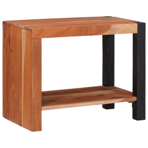 vidaXL Boekenkast Bruin, Zwart 50 x 30 x 40 cm Massief Acaciahout