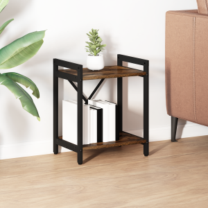 vidaXL Boekenkast Gerookt eiken 40 x 30 x 50 cm Bewerkt hout