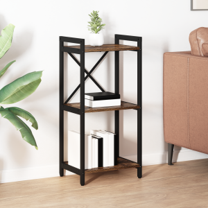 vidaXL Boekenkast Gerookt eiken 40 x 30 x 83 cm Bewerkt hout