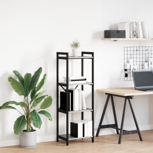 vidaXL Boekenkast Grijs sonoma 40 x 30 x 118 cm Hout en Staal
