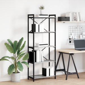 vidaXL Boekenkast Grijs sonoma 60 x 30 x 153 cm Bewerkt hout