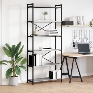 vidaXL Boekenkast Grijs sonoma 80 x 30 x 189,5 cm Bewerkt hout
