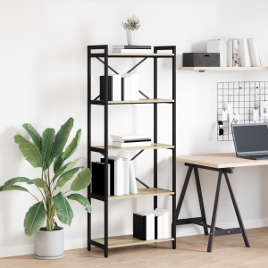 vidaXL Boekenkast Sonoma Eiken 60 x 30 x 155 cm Bewerkt hout