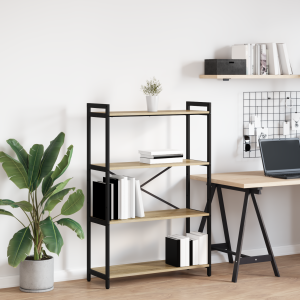 vidaXL Boekenkast Sonoma Eiken 80 x 30 x 120 cm Bewerkt hout