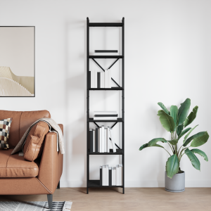 vidaXL Boekenkast Zwart eiken 40 x 30 x 188 cm Bewerkt hout