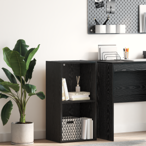 vidaXL Boekenkast Zwart eiken 40 x 30 x 77 cm Bewerkt hout