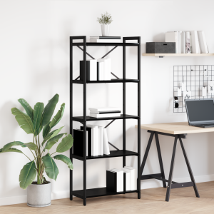 vidaXL Boekenkast Zwart eiken 60 x 30 x 153 cm Bewerkt hout