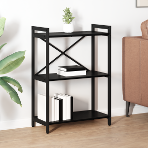 vidaXL Boekenkast Zwart eiken 60 x 30 x 83 cm Bewerkt hout