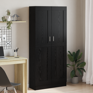 vidaXL Boekenkast Zwart eiken 82.5 x 30.5 x 185 cm Bewerkt hout