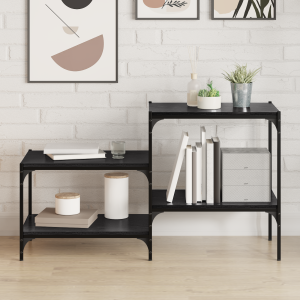 vidaXL Boekenplank Bord 4 pcs Zwart 100 x 40 x 1.5cm Spaanplaat