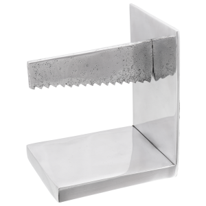 vidaXL Boekensteunen 2 st zaag 11x14x17,5 cm aluminium zilverkleurig