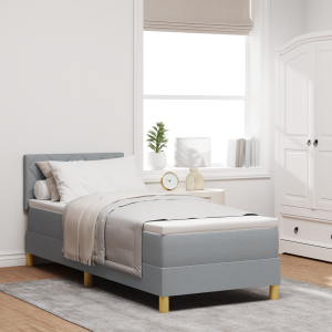 vidaXL Box Spring Bed met Matras Lichtgrijs 80x200 cm Stof