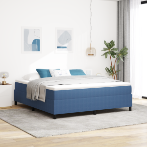 vidaXL Boxspring Bed Blauw Super King Corduroy Stof