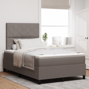vidaXL Boxspring Bed met Matras Taupe 120x200 cm Stoffen