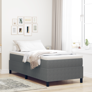 vidaXL Boxspringbed Lichtgrijs 100x200 cm Katoen Corduroy