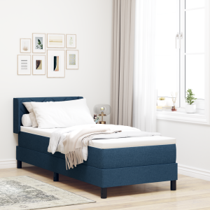 vidaXL Boxspringbed met hoofdeinde Blauw 200 x 80 cm Stof