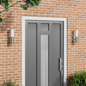 vidaXL Buiten Wandlamp 2 stuks Zilver RVS IP44