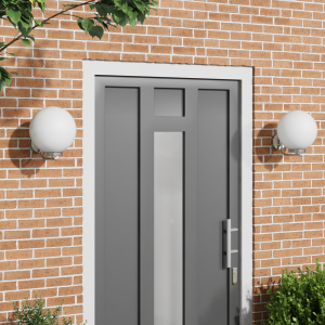 vidaXL Buiten Wandlampen 2 stuks Zilver RVS IP44
