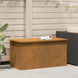vidaXL Buitenopslagdoos Bruin 100 x 50.5 x 50 cm Cortenstaal