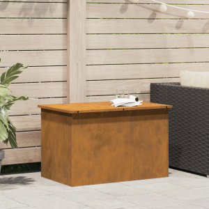 vidaXL Buitenopslagdoos met opslag Bruin 80 x 50.5 x 50 cm Cortenstaal