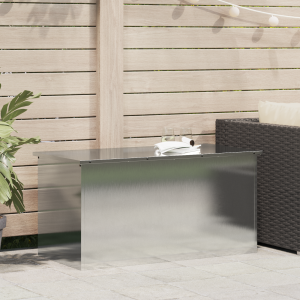vidaXL Buitenopslagdoos Zilver 100 x 50.5 x 50 cm Roestvrij staal