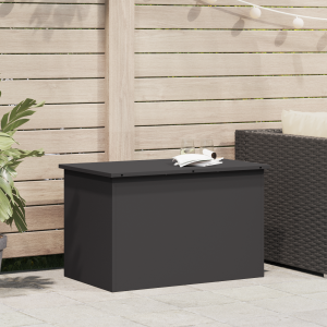 vidaXL Buitenopslagdoos Zwart 80 x 50.5 x 50 cm Koudgewalst staal
